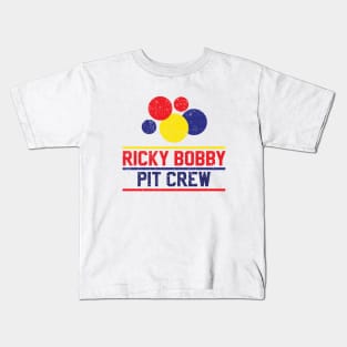 Ricky Bobby Pit Crew (Rough Distressed Texture) Kids T-Shirt